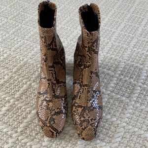 Zara Snakeskin Booties